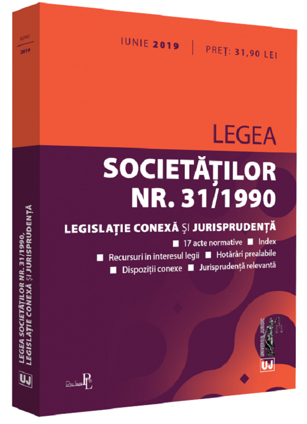 Legea societatilor Nr.31 din 1990. Iunie 2019