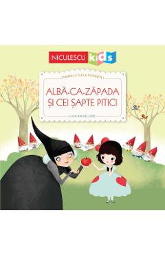 Coperta cărții 'Alba ca zapada si cei sapte pitici. Primele mele povesti - Fratii Grimm, Lucie Brunelliere'