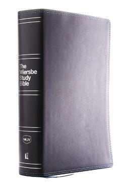 NKJV, Wiersbe Study Bible, Leathersoft, Black, Red Letter Ed - Warren Wiersbe
