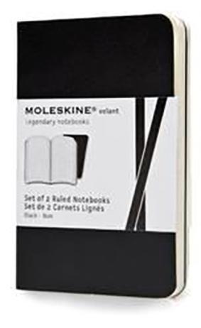 Moleskine Volant Extra Small Ruled Black 2-set -  