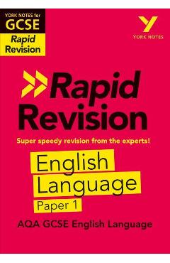 Poza produsului York Notes for AQA GCSE (9-1) Rapid Revision: AQA English La -  