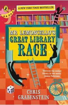 Coperta cărții 'Mr Lemoncello's Great Library Race - Chris Grabenstein'
