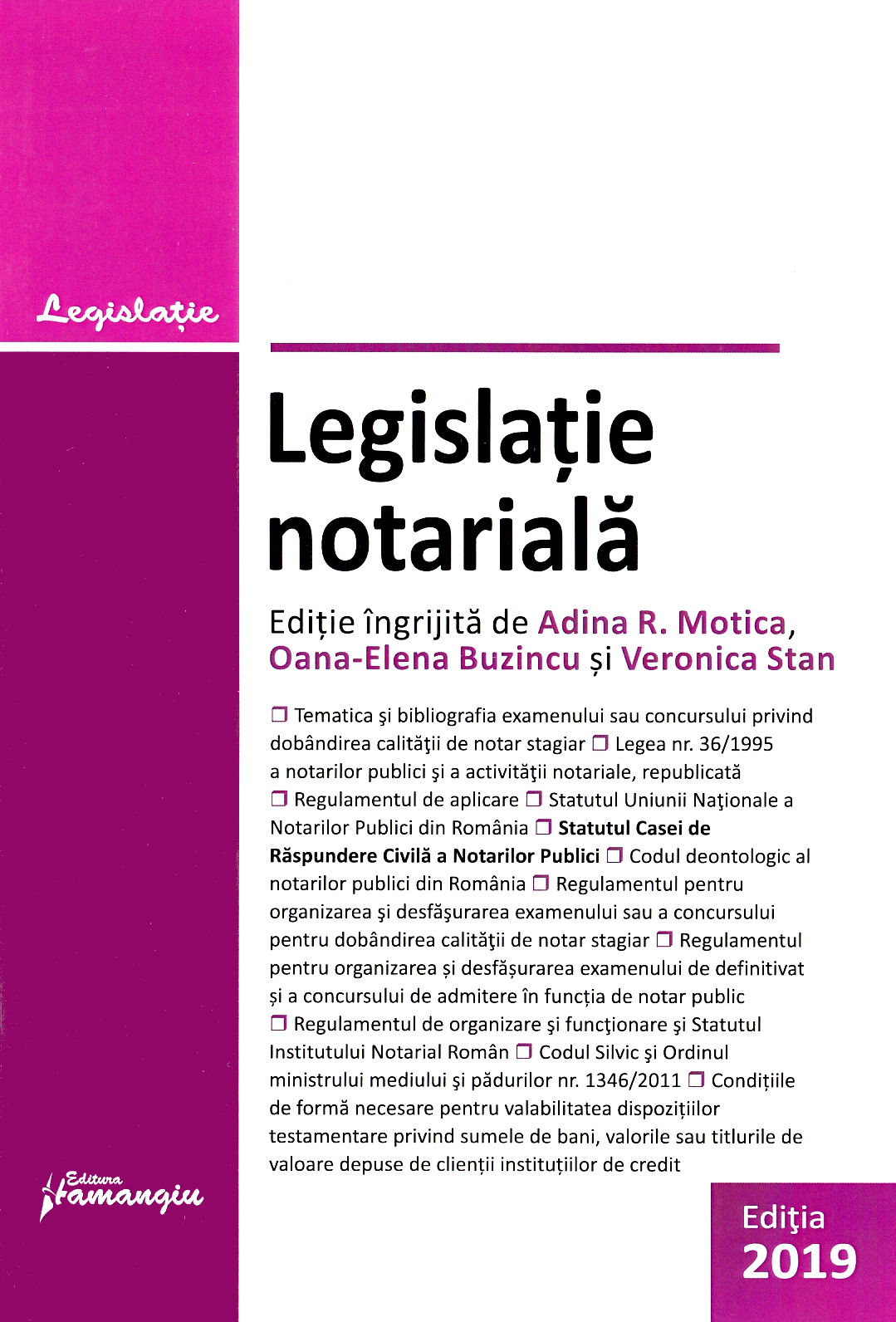 Legislatie notariala Act. 27 iunie 2019
