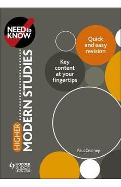 Poza produsului Need to Know: Higher Modern Studies - Kirk Bizley