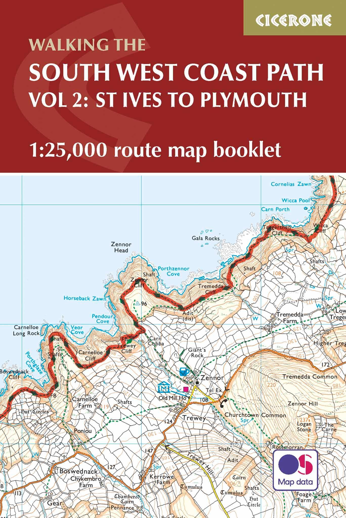 South West Coast Path Map Booklet - Vol 2: St Ives to Plymou - Paddy Dillon