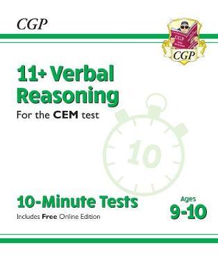 New 11+ CEM 10-Minute Tests: Verbal Reasoning - Ages 9-10 (w -  