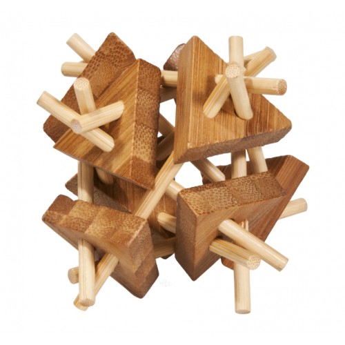 IQ-Test. Puzzle 3D, Sticks and triangles