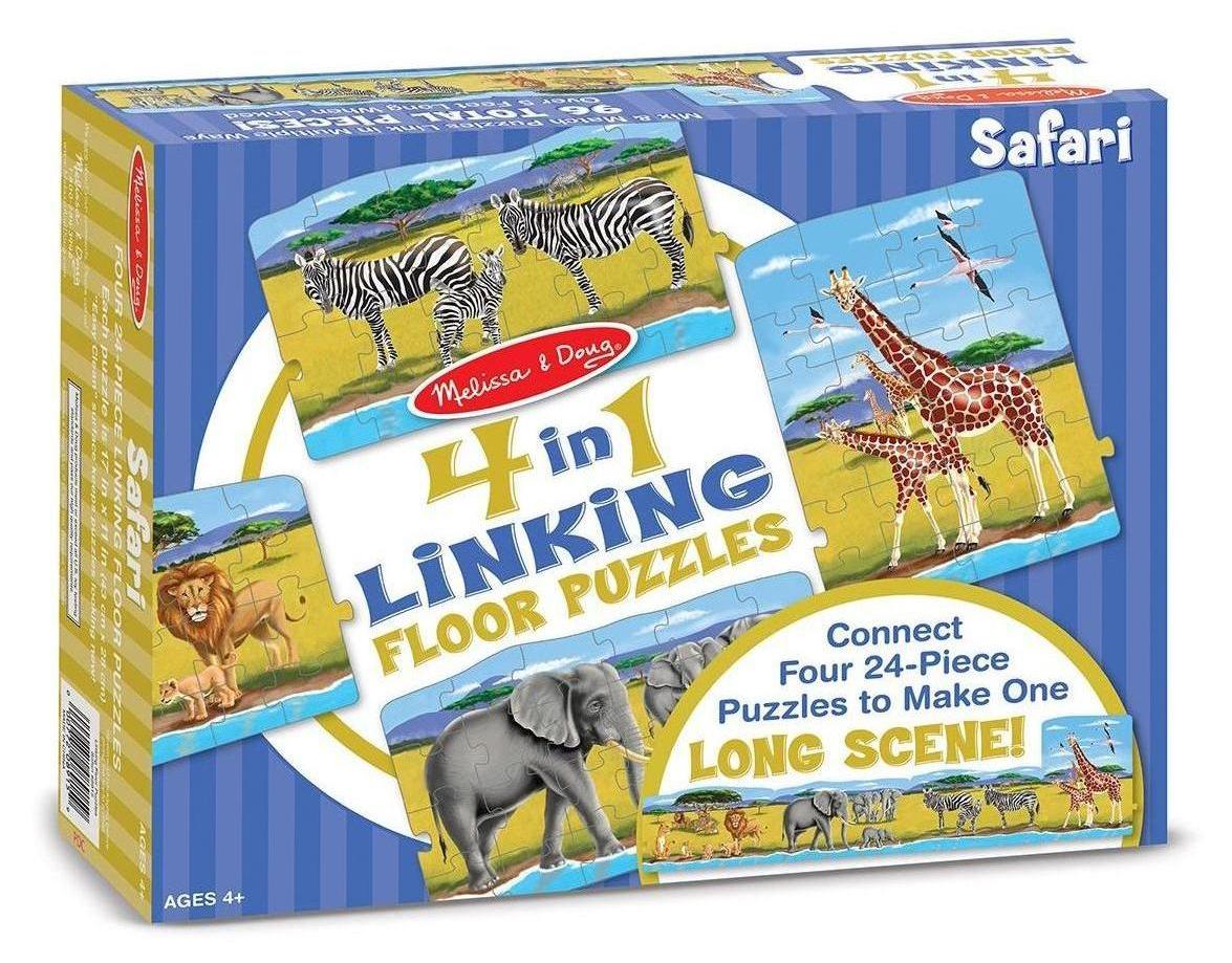 Linking floor puzzles. Set 4 puzzle de podea conectabile, Safari