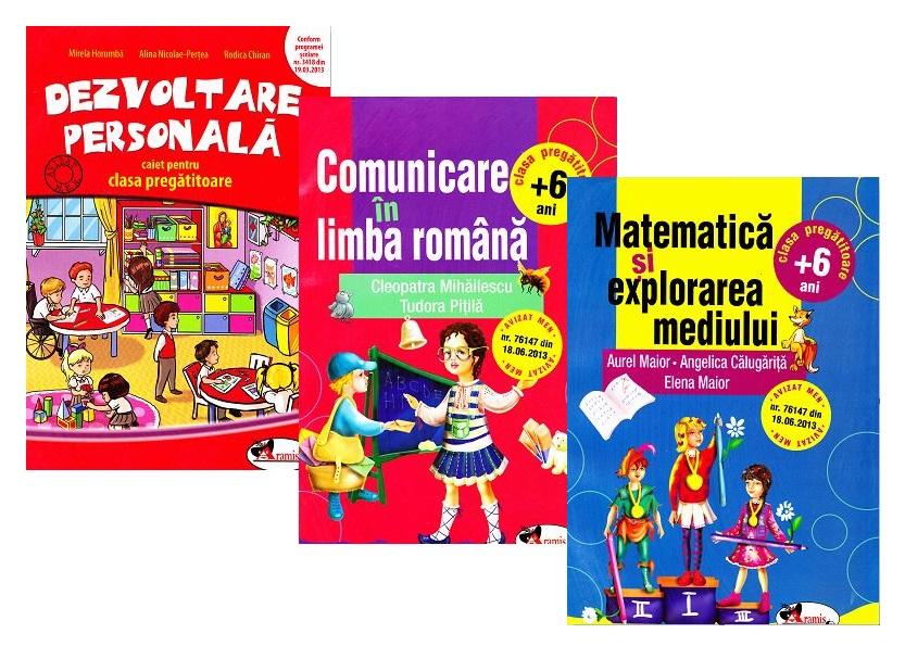 Set caiete Clasa Pregatitoare (Dezvoltare personala + Comunicare in limba romana + Matematica si explorarea mediului)