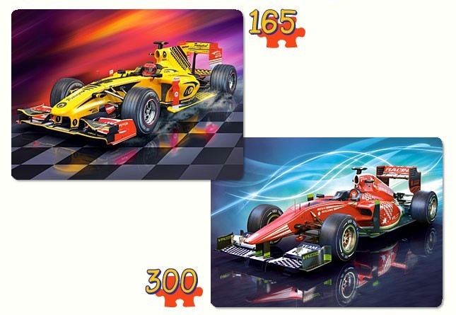 Puzzle 2 in 1 - Racing Cars