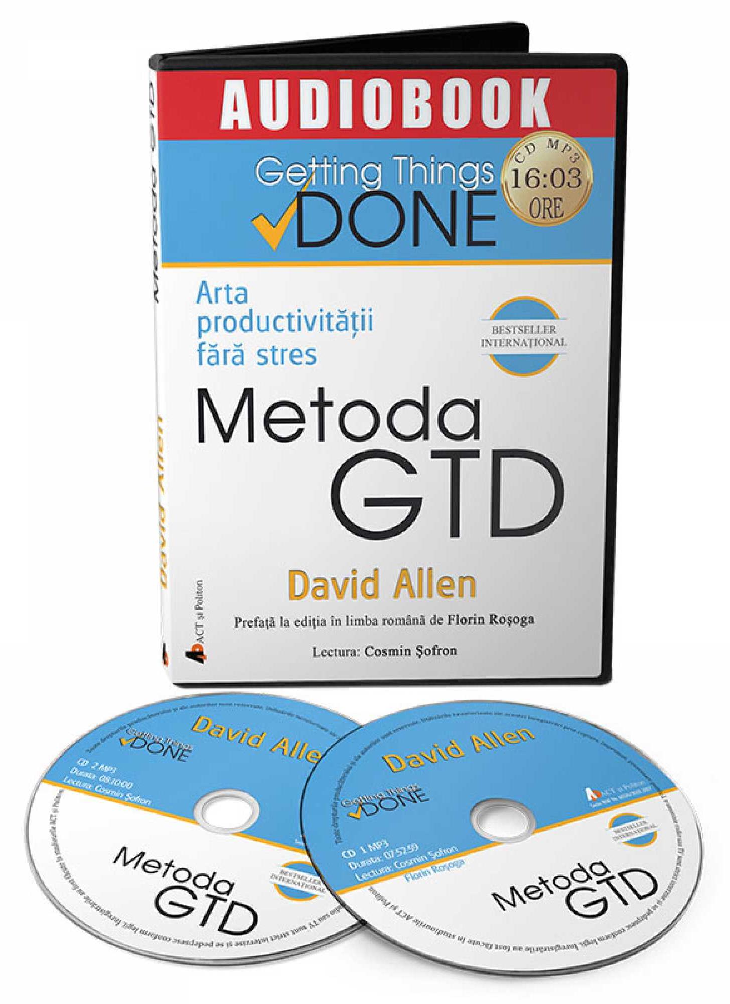 Audiobook:  Metoda GTD. Arta productivitatii fara stres - David Allen