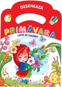 Deseneaza Primavara - Carte de colorat