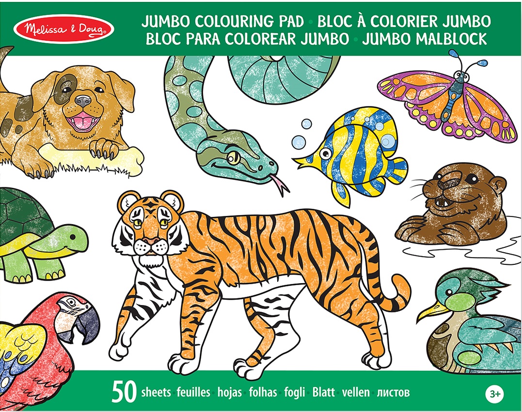 Jumbo colouring pad. Caiet jumbo pentru colorat, Animale