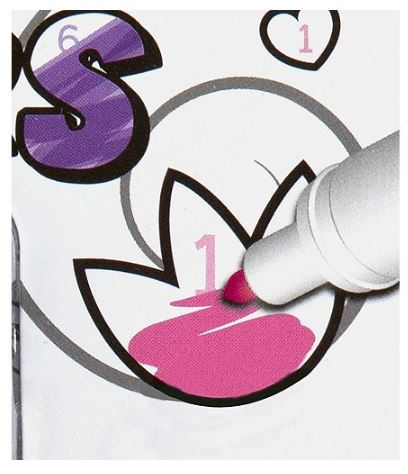 Imaginea produsului 'Color by Numbers. Carnet de colorat pe numere, Roz'