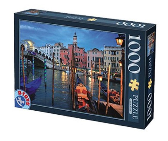 Puzzle 1000 Venice. Italy - Peisaj noaptea