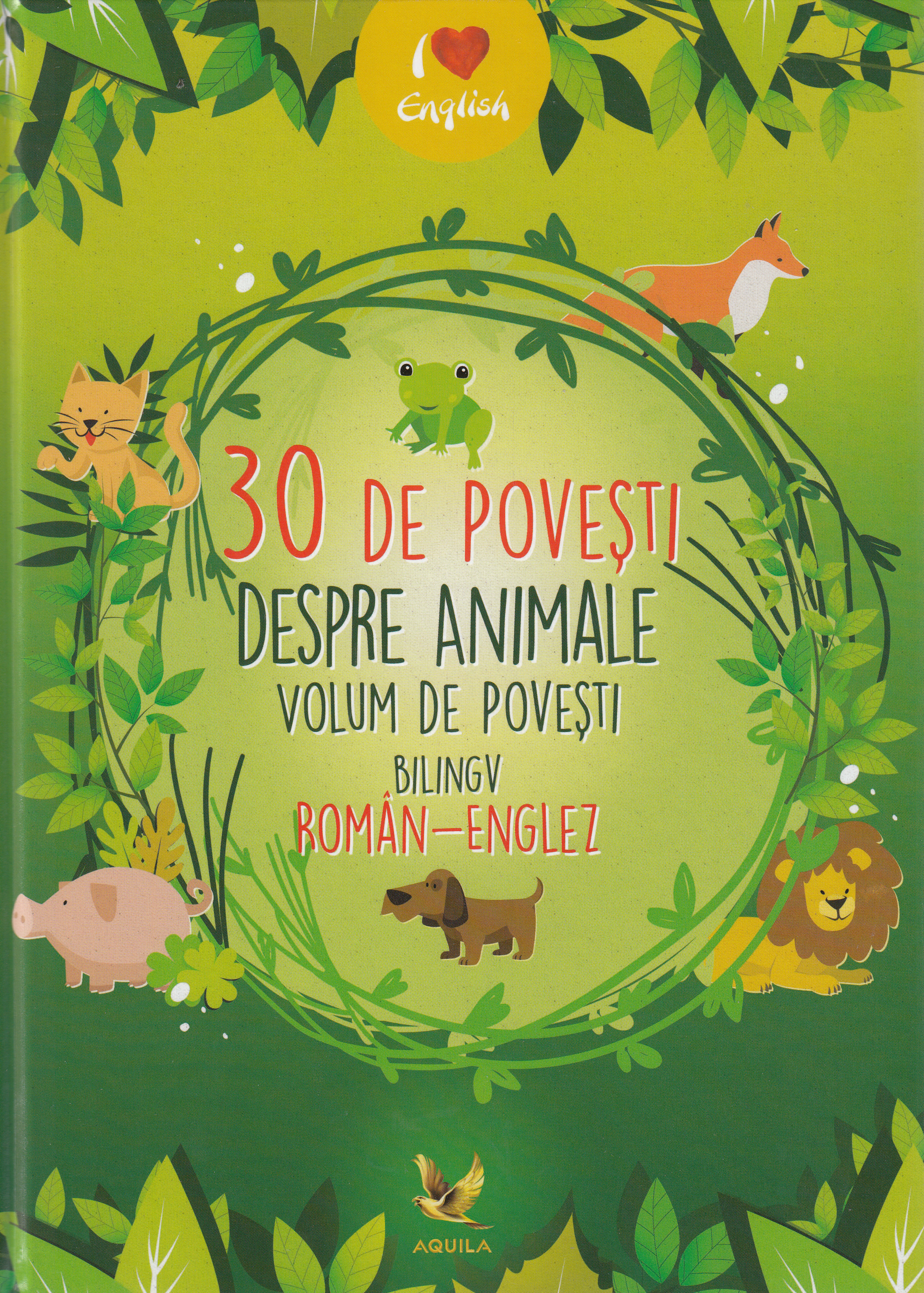 30 de povesti despre animale (Roman-Englez)
