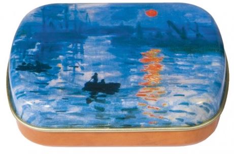Cutiuta metalica, Sunset. Claude Monet
