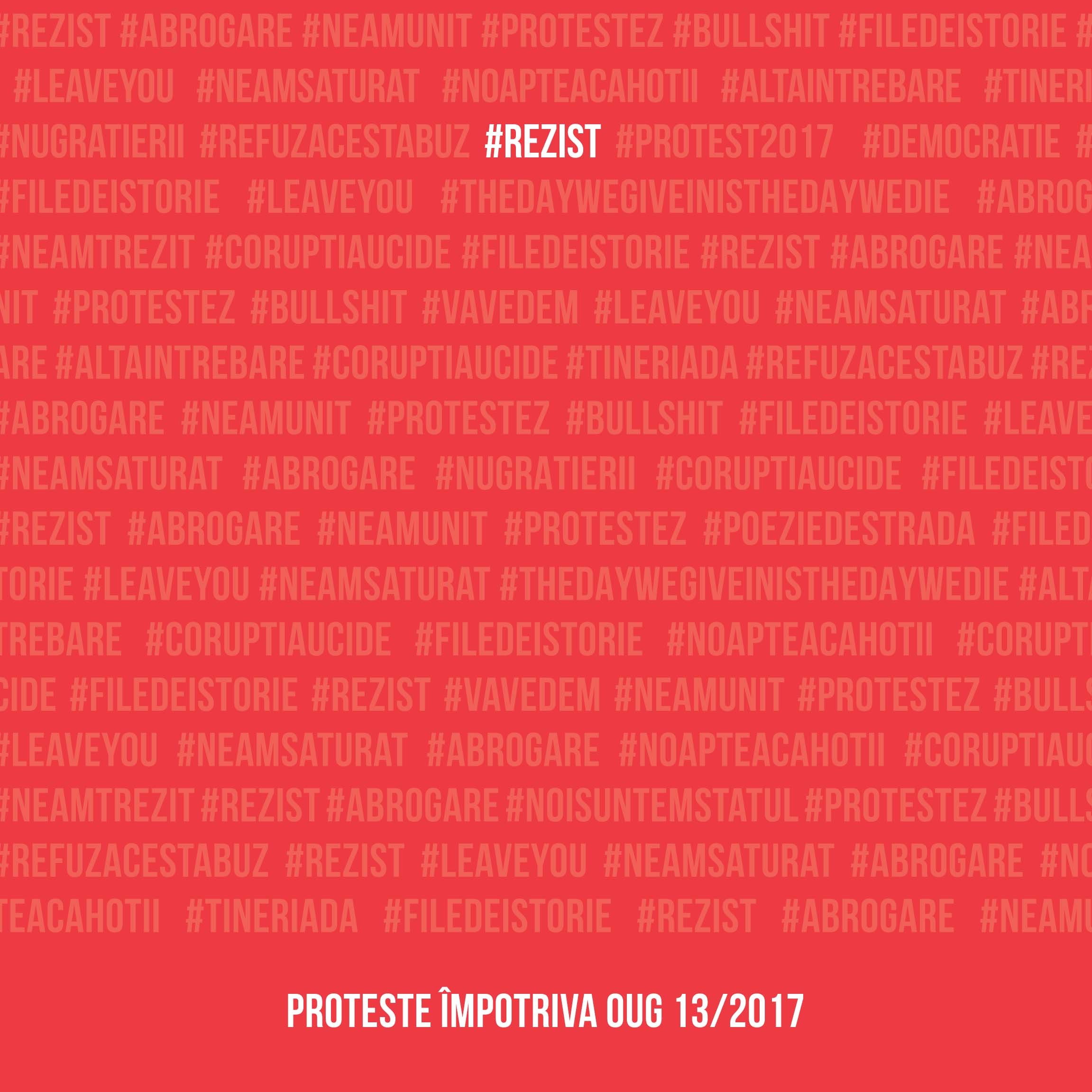 #rezist. Proteste impotriva OUG 13 din 2017