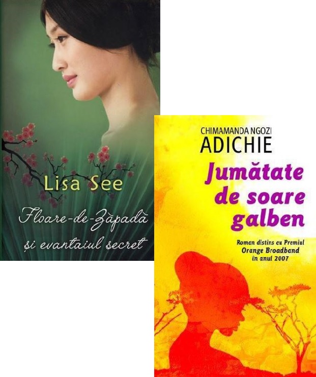 Pachet: Floare-de-zapada si evantaiul secret (Lisa See) + Jumatate de soare galben (Chimamanda Ngozi Adichie)