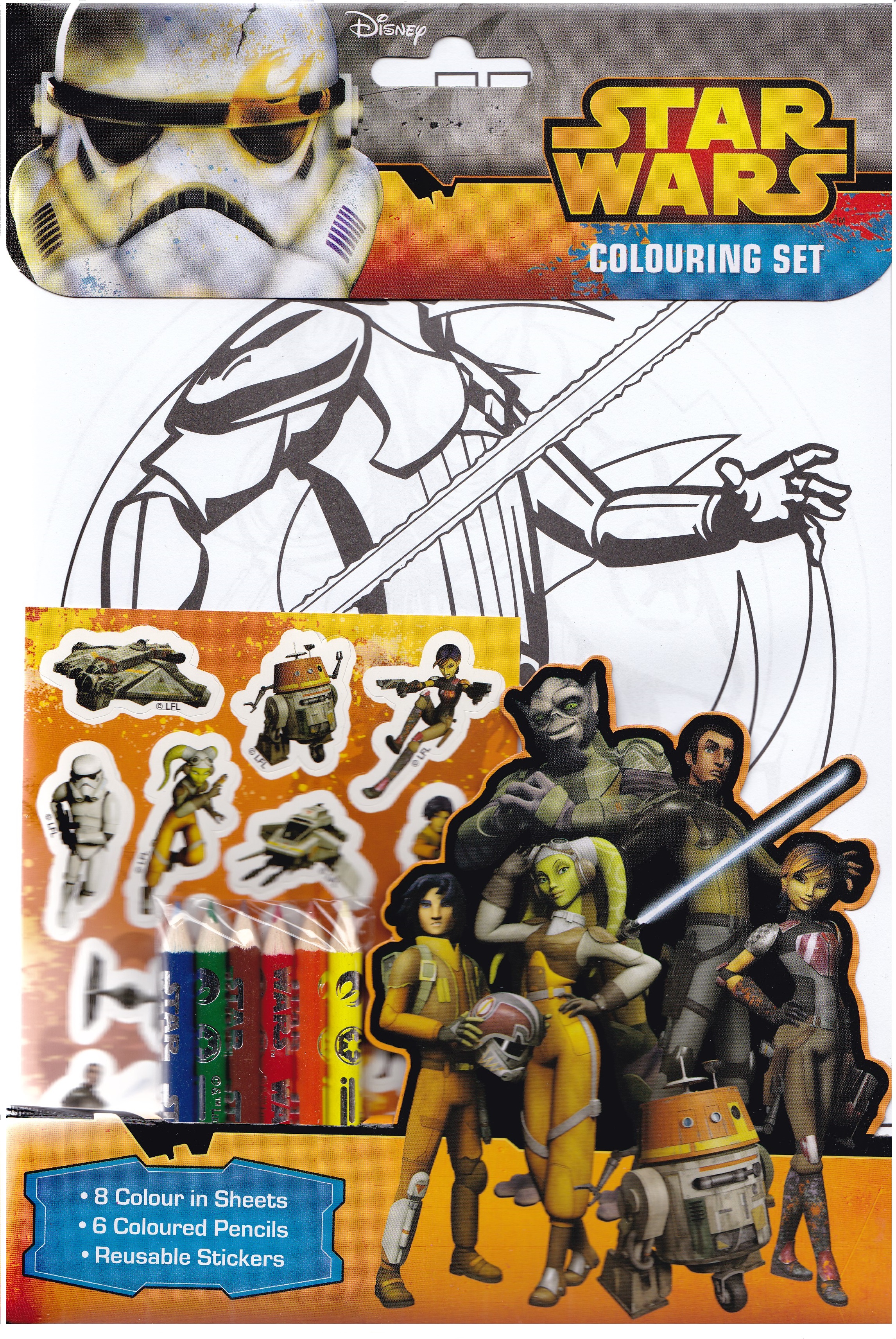 Star Wars Rebels, Colouring set. Set de colorat, Razboiul stelelor