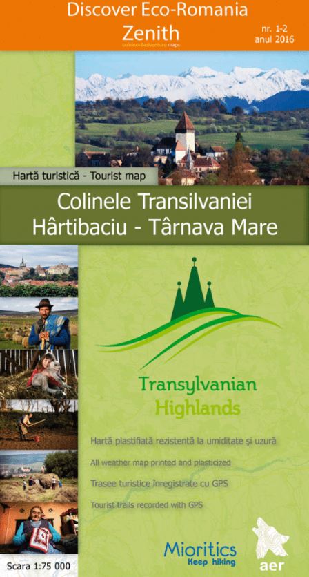 Colinele Transilvaniei. Hartibaciu - Tarnava Mare - Harta turistica