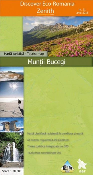 Muntii Bucegi - Harta turistica