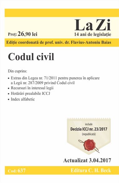 Codul civil Act. 3.04.2017