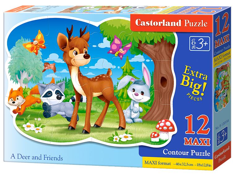 Puzzle 12 Maxi - A Deer and Friends