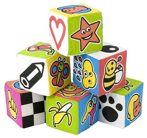 Set de 6 cuburi educationale pentru bebelusi