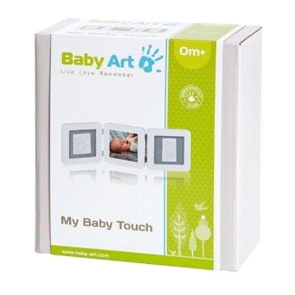 Baby Art - My Baby Touch. Set de amprenta cu rama de poza - Alb