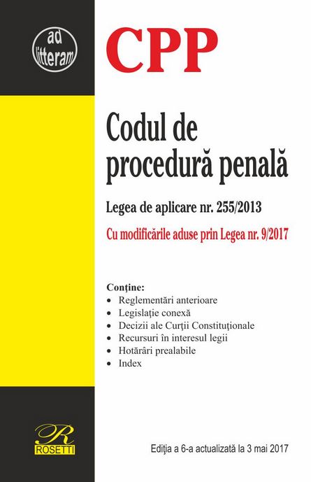 Codul de procedura penala Act. 3 Mai 2017