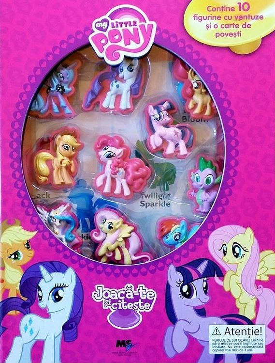 My Little Pony: Joaca-te si citeste (contine 10 figurine cu ventuze si o carte de povesti)
