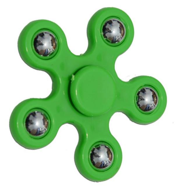 Mini Fidget Spinner. 5 arm/ pentagon - Verde