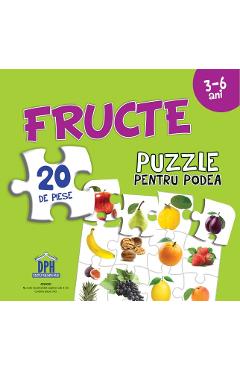 Coperta cărții 'Fructe. Puzzle pentru podea 3-6 ani'