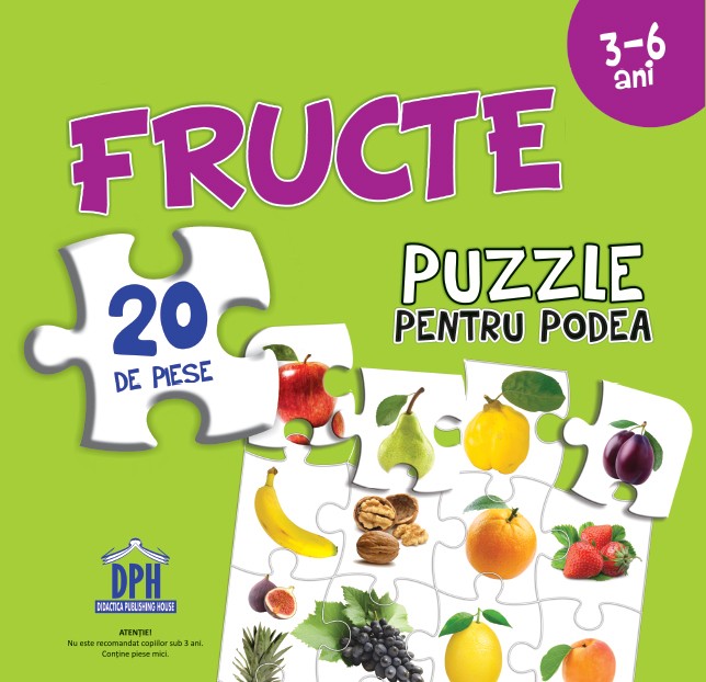Fructe. Puzzle pentru podea 3-6 ani