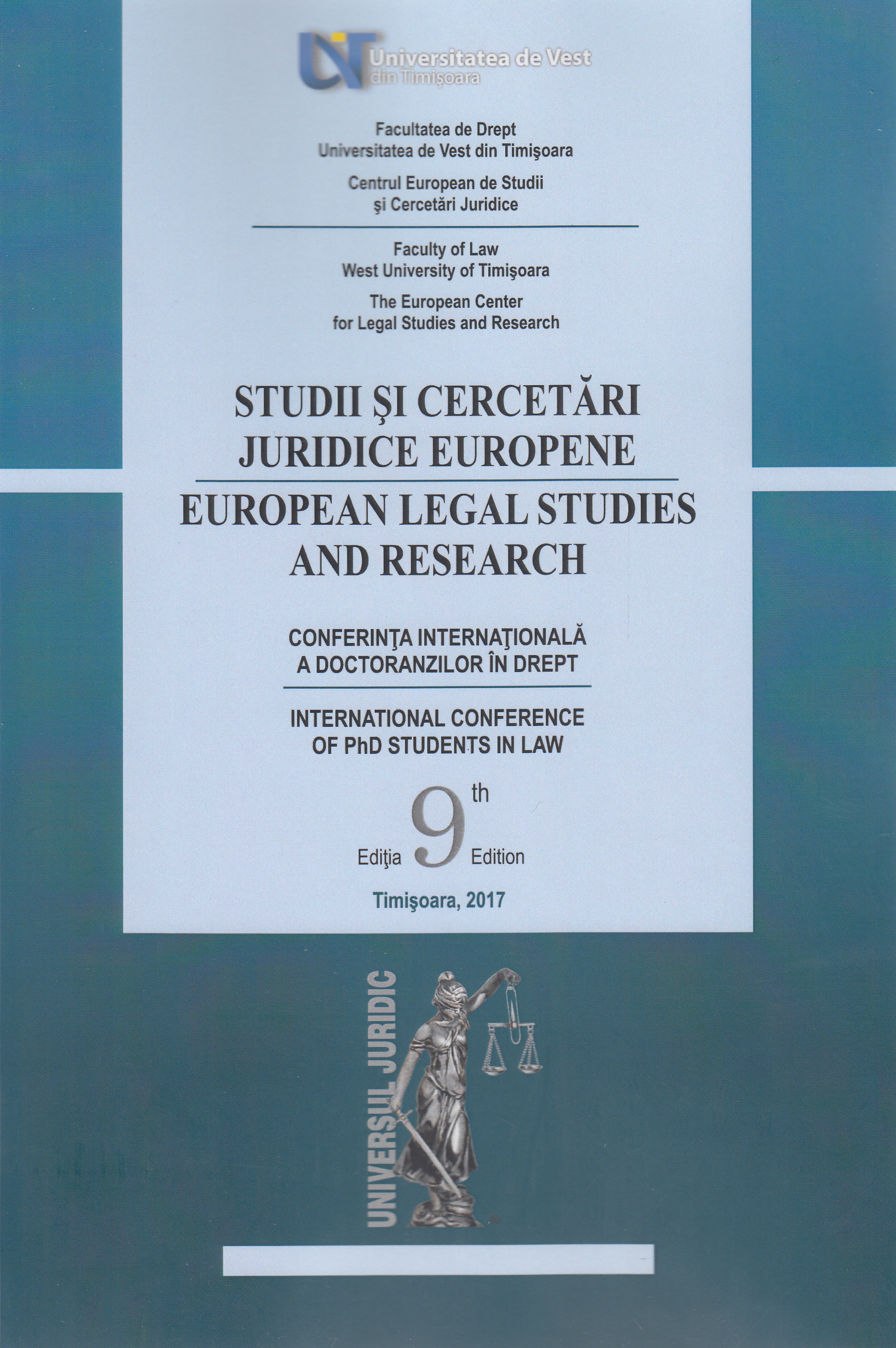 Studii si cercetari juridice europene Ed. 9