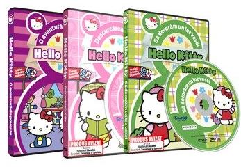 Box 3 DVD Hello Kitty - O aventura de poveste + Sa decoram un loc vesel + Descurcareata Kitty