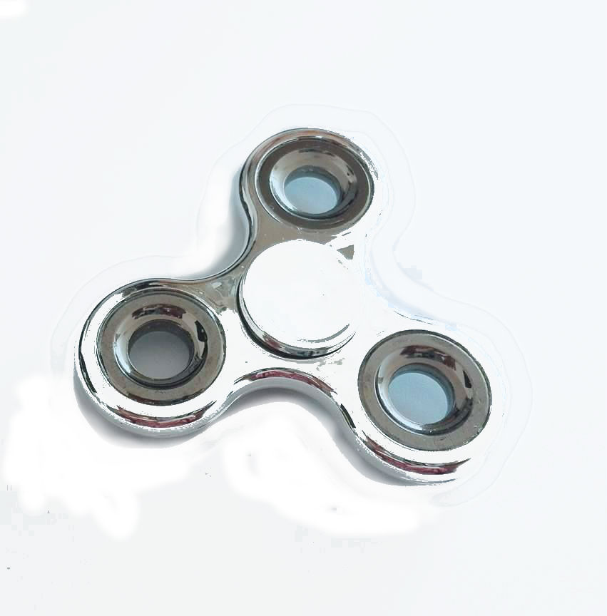 Finger Fidget Spinner - Argintiu Metalic