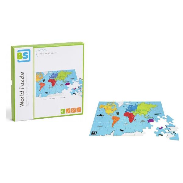 World Puzzle. Puzzle din lemn, Harta lumii