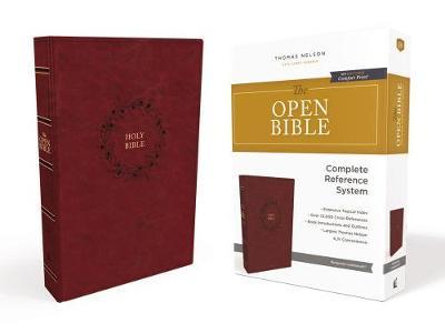 KJV, Open Bible, Leathersoft, Burgundy, Red Letter Edition, -  