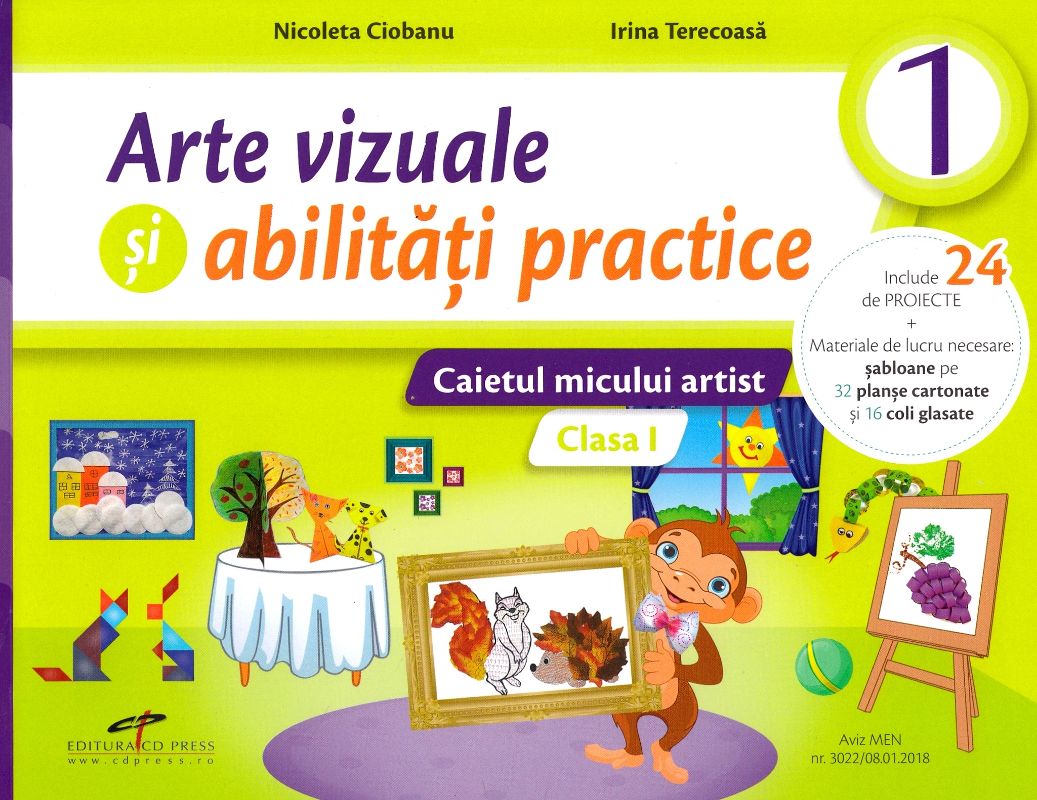 Arte vizuale si abilitati practice - Clasa 1 - Caiet - Nicoleta Ciobanu, Irina Terecoasa