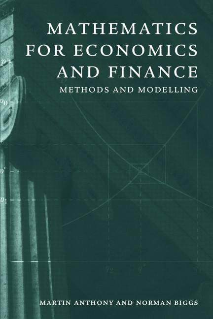 Mathematics for Economics and Finance - Martin Anthony