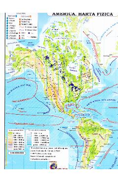 Coperta cărții 'America - Harta Fizică + Harta Politică 1:46.000.000 (pliată)'