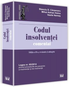 Codul insolventei comentat ed.2 - Stanciu D. Carpenaru, Mihai Adrian Hotca, Vasile Nemes