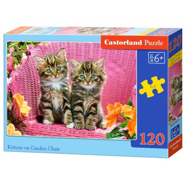 Puzzle 120. Kittens on Garden Chair