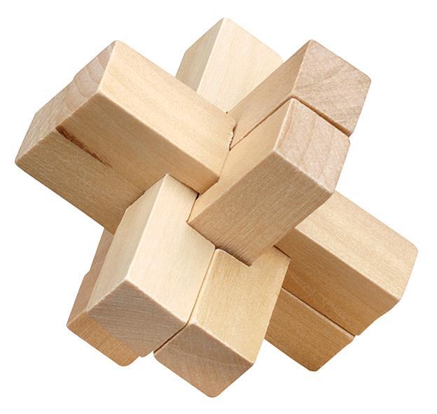 Puzzle logic din lemn: Cruce