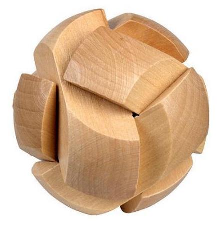 Puzzle logic din lemn, Rotund