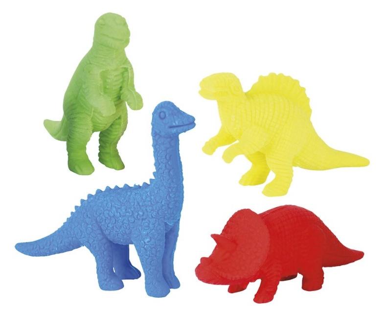 Radiere colorate. Dinozauri