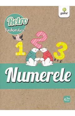 Coperta cărții 'Numerele. Retro flashcarduri'