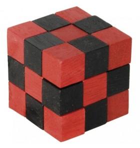 Joc logic din lemn: Cub sarpe (rosu, negru)